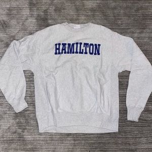Hamilton College Champion Reverse Weave Crewneck
